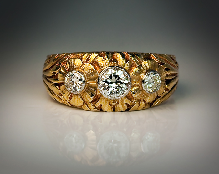 Three Stone Ring | G.Rajam Chetty And Sons Jewellers