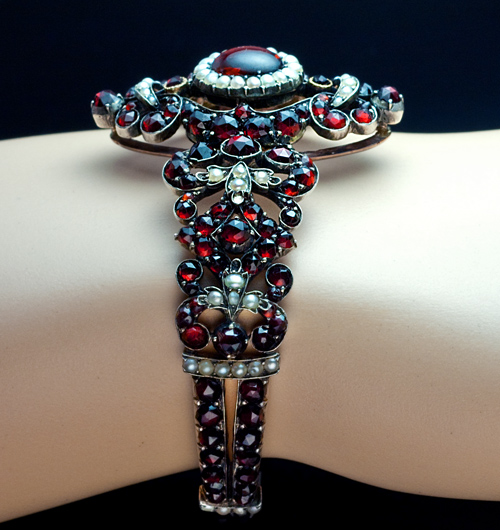Garnet Bracelet, Marcasite Bracelet, Sterling Silver, Vintage Bracelet, Art  Deco Style, Red Garnet, January Birthstone, Faceted Stones - Etsy
