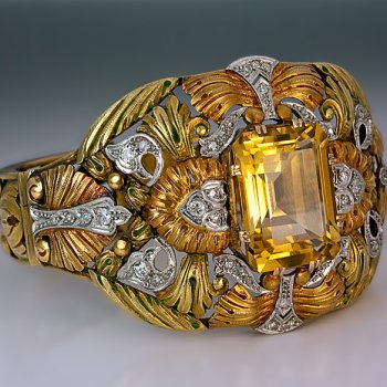 Art Nouveau gold bracelet