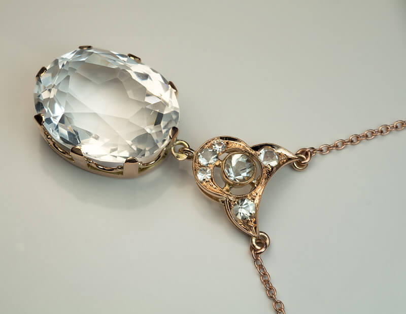 Two Individual Strands Cracked Rock Crystal Gemstone Necklace – De la Vega  Designs
