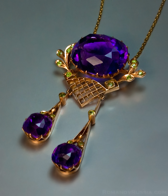 Antique Amethyst Jewelry | Siberian Amethyst Gold - Antique Jewelry ...