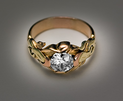 Manufacturer of 916 hallmark antique ring lar85 | Jewelxy - 154902