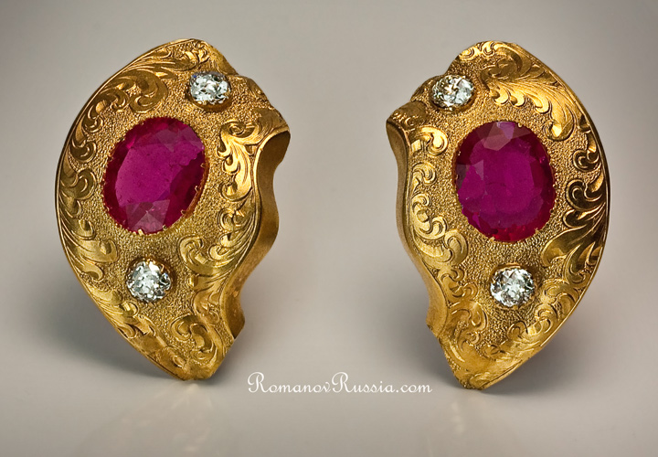 Buy 14k Gold Ruby Earrings, Antique Style Earrings, Ruby Drop Earrings,  Diamond Earrings Dangle, Genuine Ruby Earrings, Italian Jewelry Online in  India - Etsy