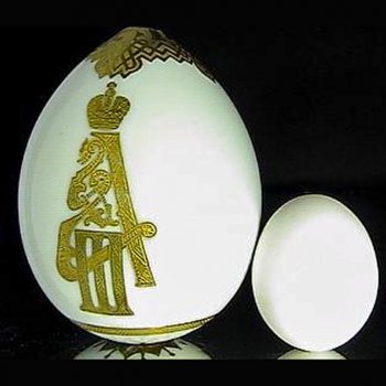 Tsar Alexander III porcelain Easter egg