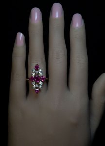 Vintage ruby diamond ring