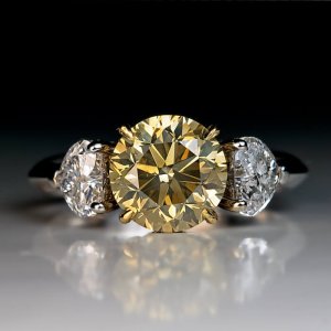 2.50 ct fancy color diamond engagement ring