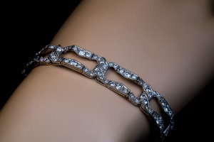 1930s Art Deco jewelry - diamond bracelets