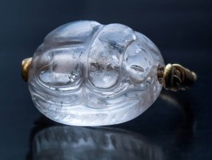 ancient rock crystal jewel scarab