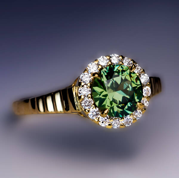 Rare 1.23 Ct Russian Demantoid Diamond Engagement Ring - Antique ...