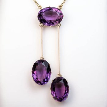 antique Russian amethyst necklace