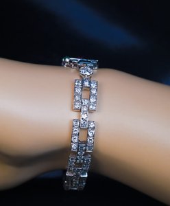 vintage platinum and diamond bracelets