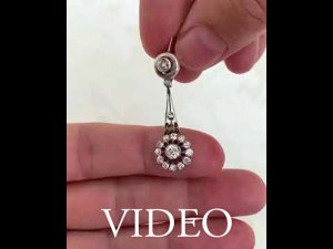 Video - antique Russian Day to Night diamond earrings