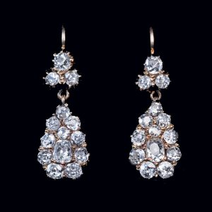 antique diamond drop earrings