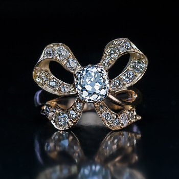 diamond bow ring