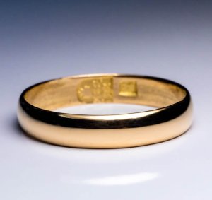 antique 23K gold wedding band ring