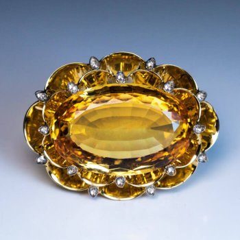 Vintage Imperial Topaz Brooch