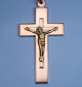 antique gold cross pendant