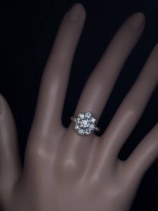antique diamond cluster ring