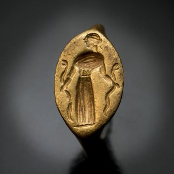 Greek gold finger ring 5th-4th century BC - ancient signet rings