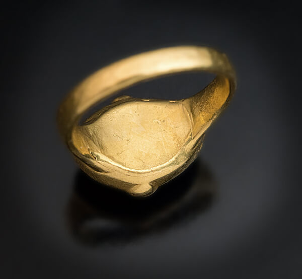 Ancient Engraved Garnet Intaglio Gold Signet Ring - Antique Jewelry ...