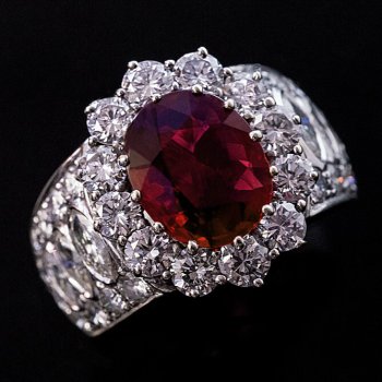 estate diamond and ruby ring