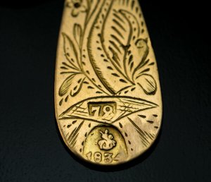 antique 72 Russian gold standard mark