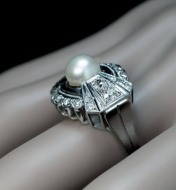 Art Deco Engagement Ring, RBC 1.14