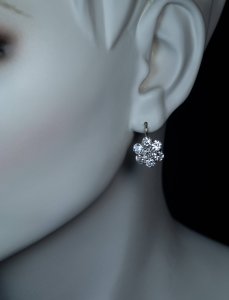 antique diamond cluster earrings