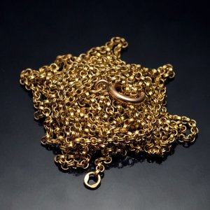 antique gold link chain necklace