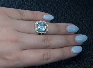 vintage aquamarine ring