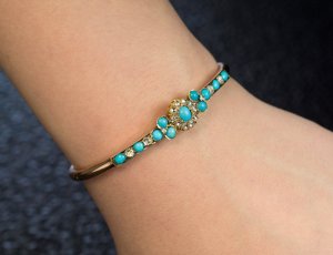 antique 1800s turquoise bracelet