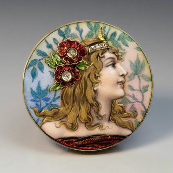 antique Art Nouveau enamel jewelry