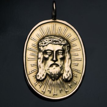 antique medallion of Jesus Christ