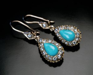 vintage turquoise dangle earrings