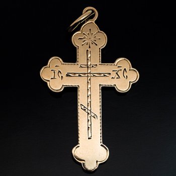 antique gold cross pendant