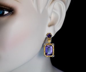 antique amethyst earrings