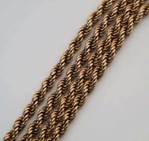 vintage twisted rope gold chain necklace