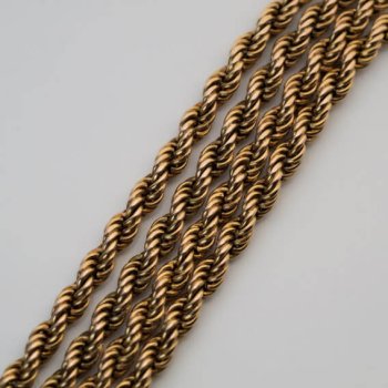 vintage twisted rope gold chain necklace