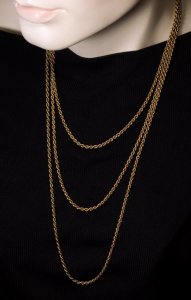 antique gold rope chain necklace