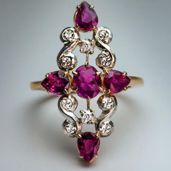 vintage ruby diamond ring