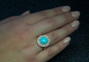 turquoise diamond ring
