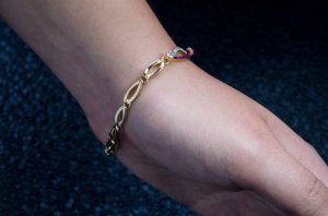 antique gold link bracelet