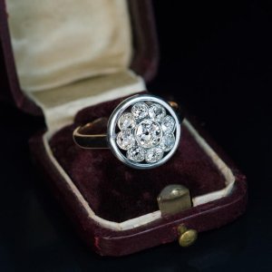 antique diamond cluster ring