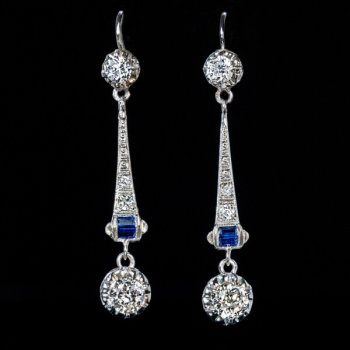 Art Deco diamond earrings