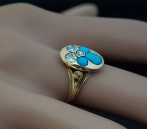 antique Victorian turquoise ring