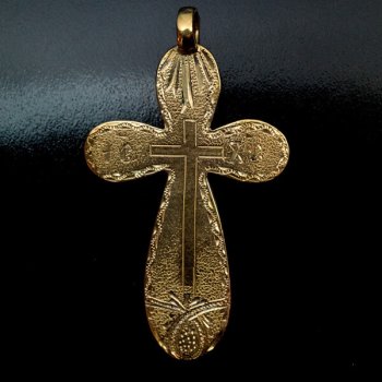 antique gold cross pendant