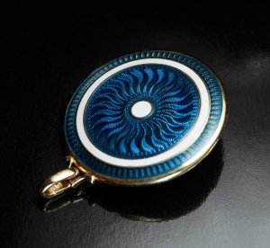 antique guilloche enamel