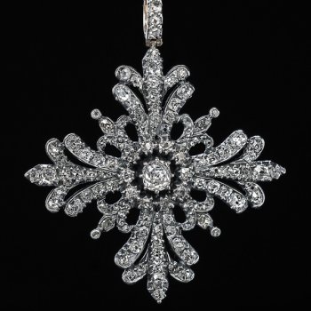 antique Victorian disamond snowflake pendant