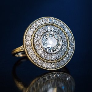 antique diamond cluster ring