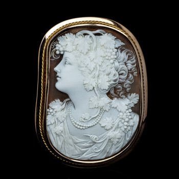 antique bacchante shell cameo